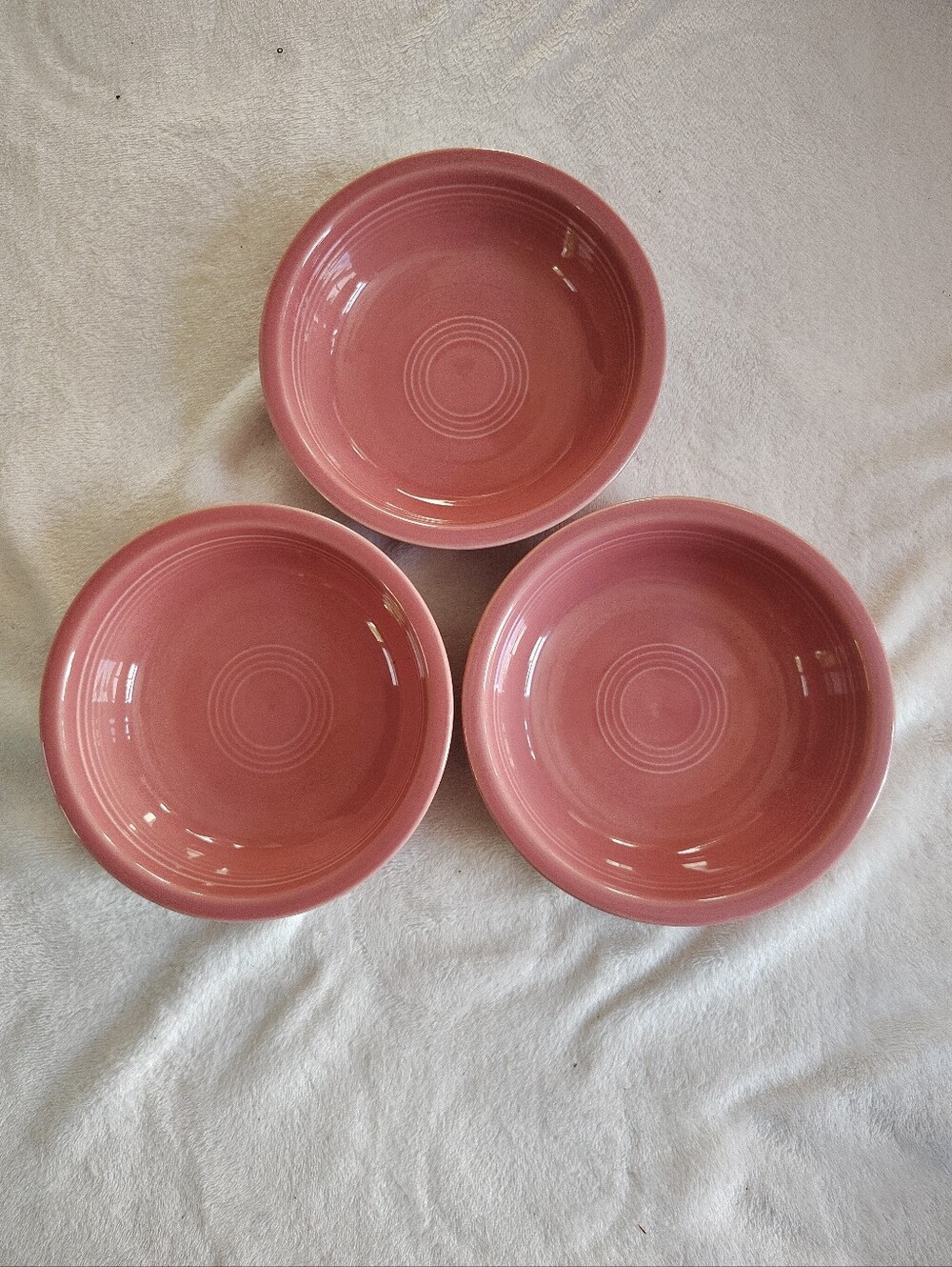 Fiestaware Rose Soup/ Cereal Bowl 7” Set Of 3